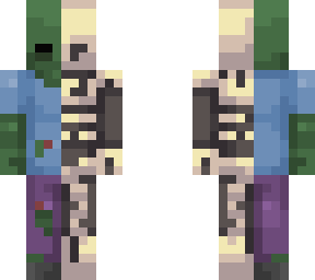 Half Skeleton Minecraft Skins