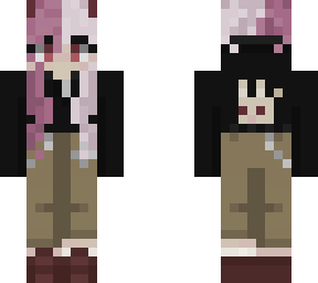 devil rabbit hoodie girl (long hair)