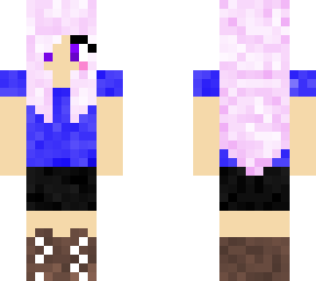 girl with pink hair