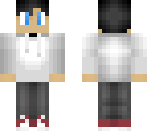my skin but with white hoodie