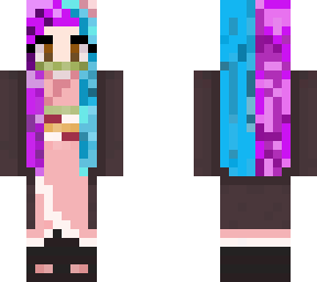 pink and blue nezuko
