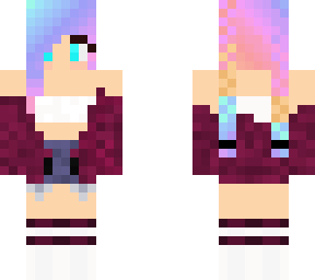 rainbow hipster girl