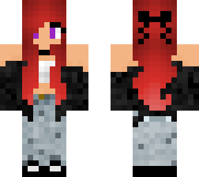 red hair and bow