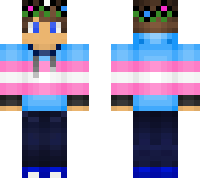 trans pride flag skin