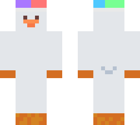 white duck with hat