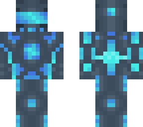 blue cyborg guy