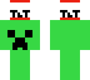 creeper with tnt on its head
