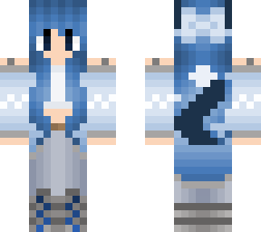 cute blue haired girl