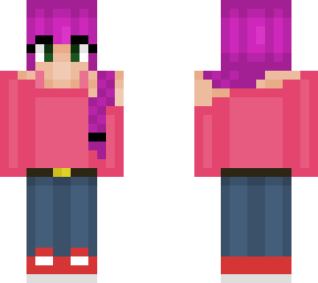 girl with pink hair