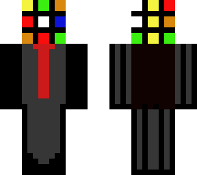 mixed rubik's cube head