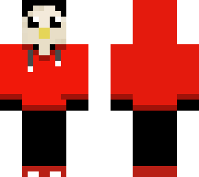 red hoodie penguin