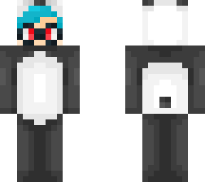 blue hair panda boy
