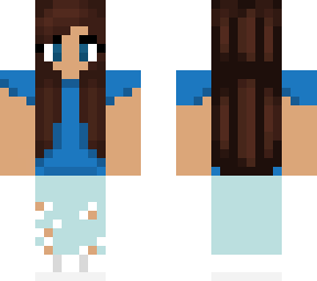 blue shirt girl