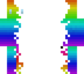 half rainbow half white
