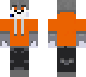 orange wolf gamer with headset