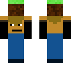 someone carrying a dirt block