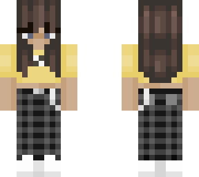 yellow checker girl