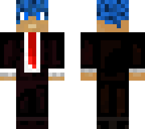 blue haired, black suit (first skin) (improved)