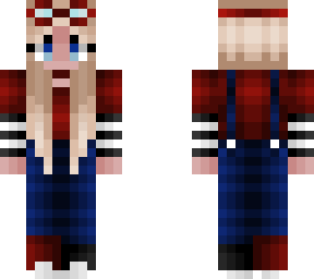 girl - blonde - goggles - red, white, black & blue