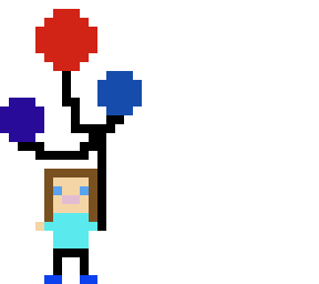 mini me with balloons