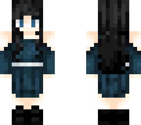 medieval girl (short blue dress)
