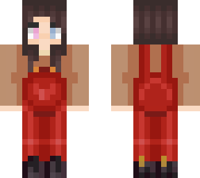 red dungarees