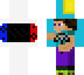 steve and a nintendo switch