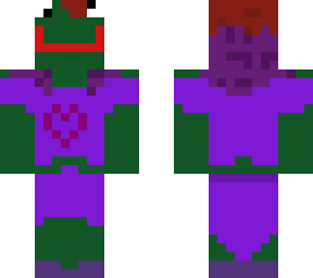 frog with dress with purple hair as well