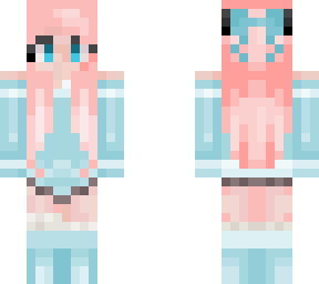 pink and blue dragon girl