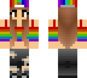 rainbowed cool girl