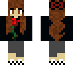 rose girl with brown hair