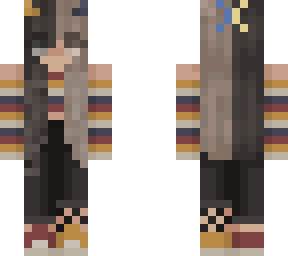 aesthetic girl striped hair