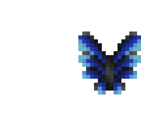 butterfly wings - black lines - blue fade - big wings