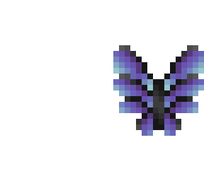 butterfly wings - black lines - blueberry purple & blue - big wings