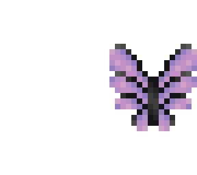 butterfly wings - black lines - cotton candy - big wings