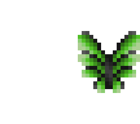 butterfly wings - black lines - green fade - big wings