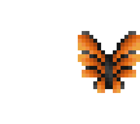 butterfly wings - black lines - orange fade - big wings