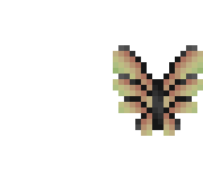 butterfly wings - black lines - orange fade yellow & green - big wings