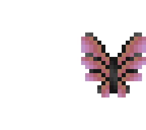 butterfly wings - black lines - pastel pink, orange, red & purple big wings