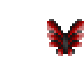 butterfly wings - black lines - red fade - big wings