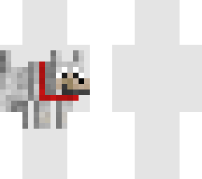 happy wolfdog pixel art
