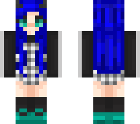 Blue Hair Girl | Minecraft Skin
