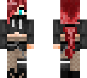 cool edgy girl with red hair
