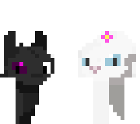 female light and night fury + 1 more behind it
