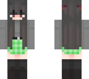 green plaid skirt