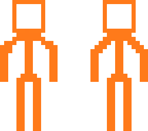 orange stick figure
