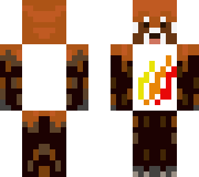 red panda with hoodie of fire