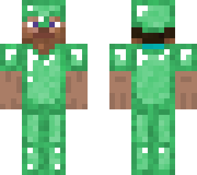steve in emerald armour v.2