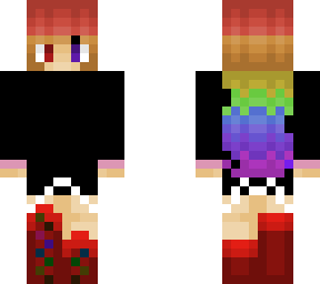 cool click for effect girl rainbow