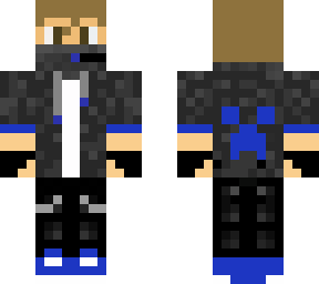 blue and black youtuber boy